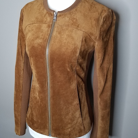 Soia & Kyo Suede Jacket brown xs extra small - Picture 16 of 16